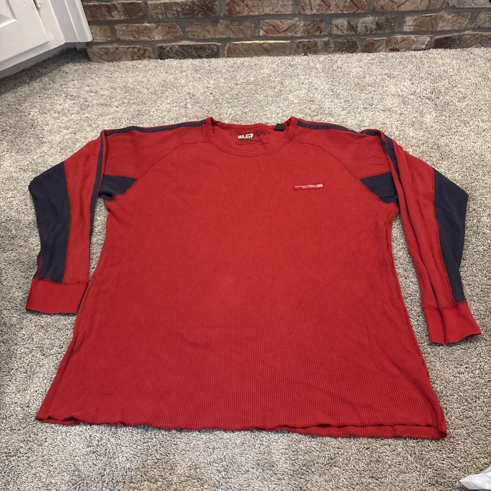 Vintage POLO JEANS CO. Ralph Lauren RL67 Waffle Knit Thermal Shirt 4XT 4XLT TALL